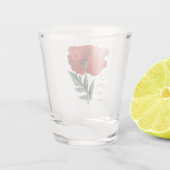 Roter Mohn Schnapsglas (Rückseite)