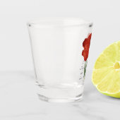 Roter Mohn Schnapsglas (Links)