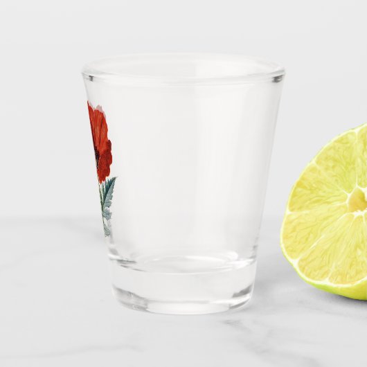 Roter Mohn Schnapsglas (Rechts)