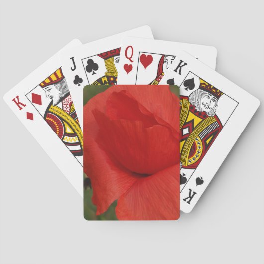 Roter Mohn Spielkarten (Rückseite)