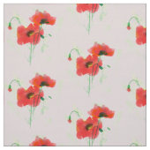 Roter Mohn Stoff (Muster)