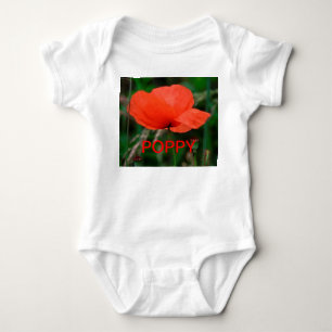 Roter Mohn-Strampler Baby Strampler