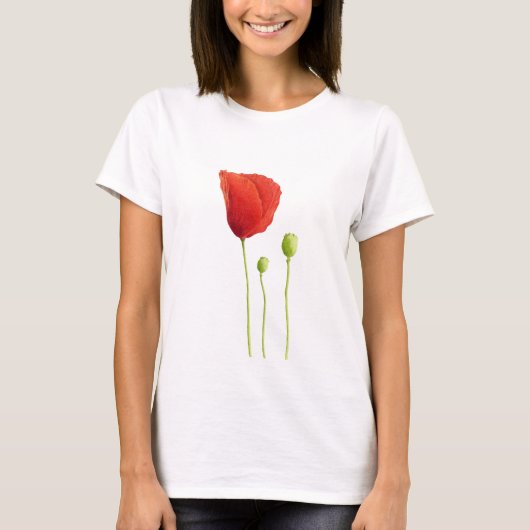 Roter Mohn-T - Shirt (Vorderseite)