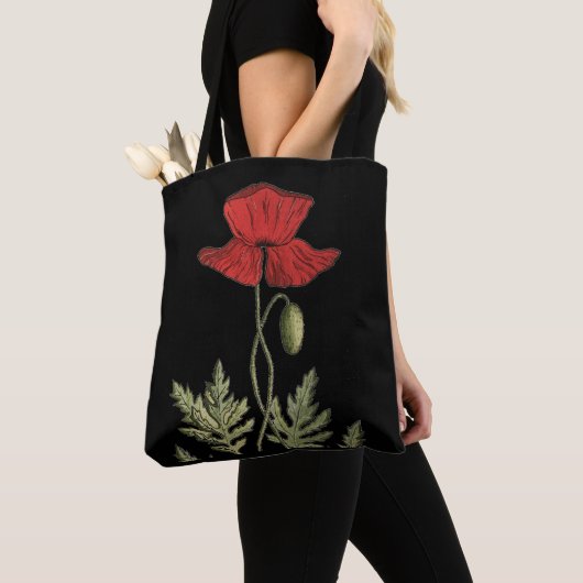 Roter Mohn Tasche (Von Nahem)