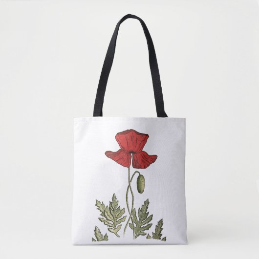 Roter Mohn Tasche (Vorderseite)