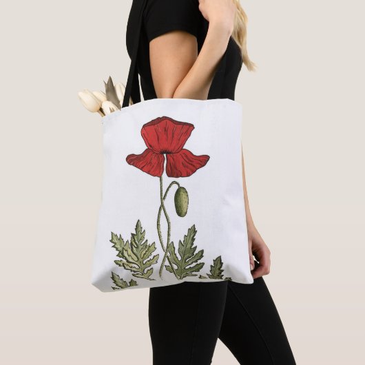 Roter Mohn Tasche (Von Nahem)