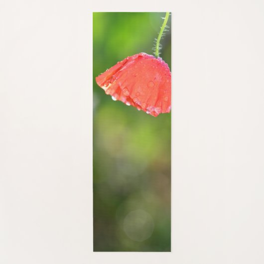 Roter Mohn und blauer Mohn Yogamatte (Vorderseite)