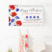 Roter Mohn und Kornblume Rustikale Boutique aus Ho Banner (Insitu)