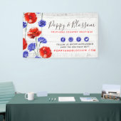 Roter Mohn und Kornblume Rustikale Boutique aus Ho Banner (Messeveranstaltung)