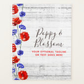 Roter Mohn und Kornblume Rustikale Boutique aus Ho Planer (Vorderseite)