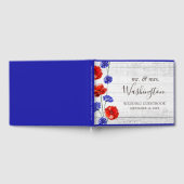 Roter Mohn und Kornblume Rustikale Hochzeit aus Ho Gästebuch (Voll)