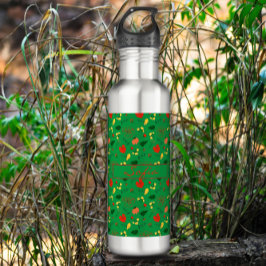 Roter Mohn, Wildblumen Edelstahlflasche