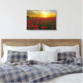 Roter Mohn Wildblumen Foto Leinwanddruck (Insitu (Schlafzimmer))