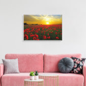 Roter Mohn Wildblumen Foto Leinwanddruck (Insitu (Wohnzimmer))