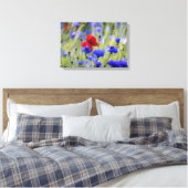Roter Mohn Wildblumen Foto Leinwanddruck (Insitu (Schlafzimmer))