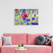 Roter Mohn Wildblumen Foto Leinwanddruck (Insitu (Wohnzimmer))