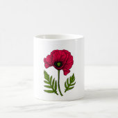 Roter Mohn zeichnend 3 Kaffeetasse (Mittel)
