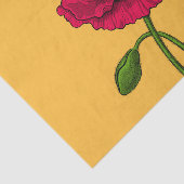 Roter Mohn zeichnend Papiertaschentuch Seidenpapier (Ausschnitt)