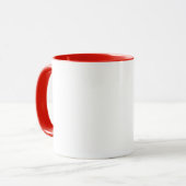 Roter Mohnanemon Blume Monogramm Name Tasse (Vorderseite Links)