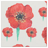 Roter Mohnanstrich Blume Stoff (Nahaufnahme)