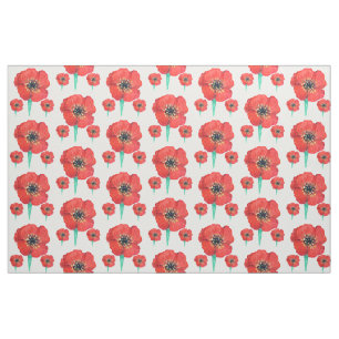 Roter Mohnanstrich Blume Stoff