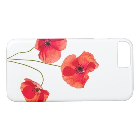 Roter Mohnblumen-Blume Iphone 7 Kasten Case-Mate iPhone Hülle (Rückseite (Horizontal))