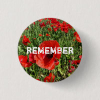 Roter Mohnblumen-Knopf