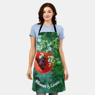 Roter Mohnblumen-Makro-Art: Küchenschürze Schürze