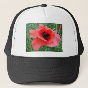 Roter Mohnblumenkelch Truckerkappe