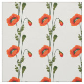 Roter Mohnblütenmuster Stoff (Muster)