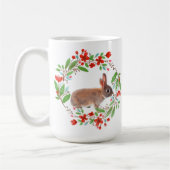 Roter Mohnkranz mit Kaninchen / Frühlingsstil Kaffeetasse (Links)