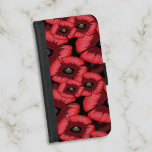 Roter Mohnmuster Schwarze Flora Samsung Galaxy S5 Geldbeutel Hülle<br><div class="desc">Ein niedlicher,  roter Mohnmappenkoffer</div>