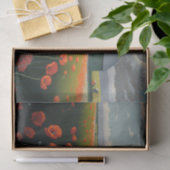 Roter Mohnnachmittag, auf dem Bauernhof Seidenpapier (Geschenk)