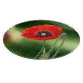 Roter Mohnsaat Schneidebrett (Ecke)