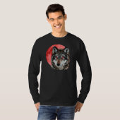 Roter Mond-Wolf T-Shirt (Vorne ganz)