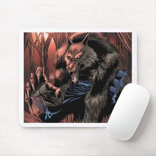 Roter MondWerewolf Mousepad (Mit Mouse)