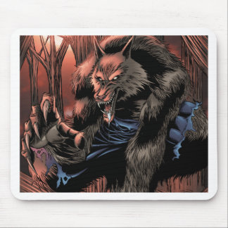 Roter MondWerewolf Mousepad