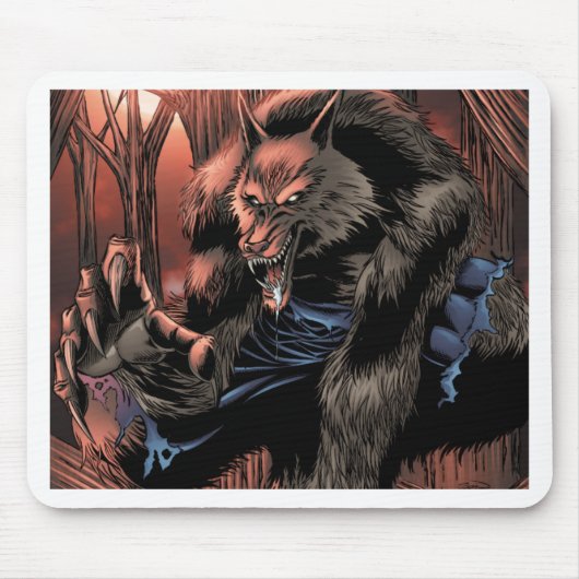 Roter MondWerewolf Mousepad (Vorne)