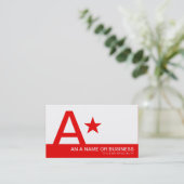 roter Monogramm Visitenkarte (Stehend Vorderseite)