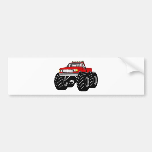 ROTER MONSTER-LKW AUTOAUFKLEBER (Vorne)