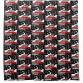 Roter Monster-LKW Duschvorhang (Vorderseite)