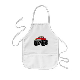 ROTER MONSTER-LKW KINDERSCHÜRZE