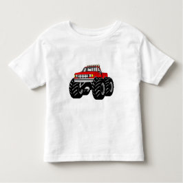ROTER MONSTER-LKW KLEINKIND T-SHIRT