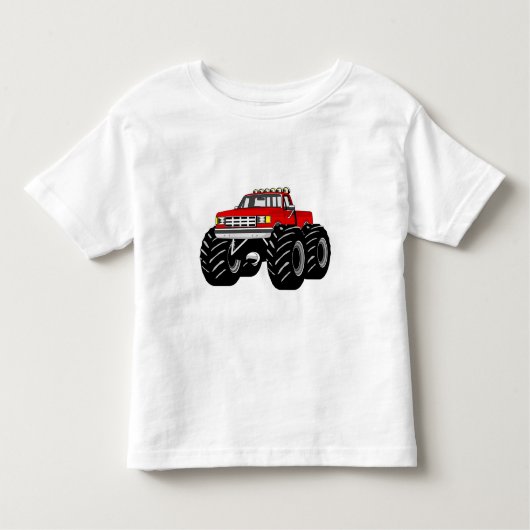 ROTER MONSTER-LKW KLEINKIND T-SHIRT (Vorderseite)