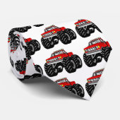 ROTER MONSTER-LKW KRAWATTE (Gerollt)