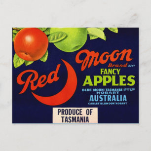 Roter Moon Äpfel Postkarte