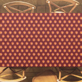 Roter Moss Rose Blume Nahtloses Muster auf Tischdecke