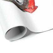 Roter Motor, Bild eines Feuerwehrwagens Geschenkpapier (Rolleneckpunkt)