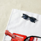 Roter Motor, Bild eines Feuerwehrwagens Strandtuch (Beispiel)