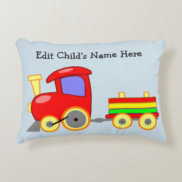 Roter Motor mit untergeordnetem Zug Kissen Name be